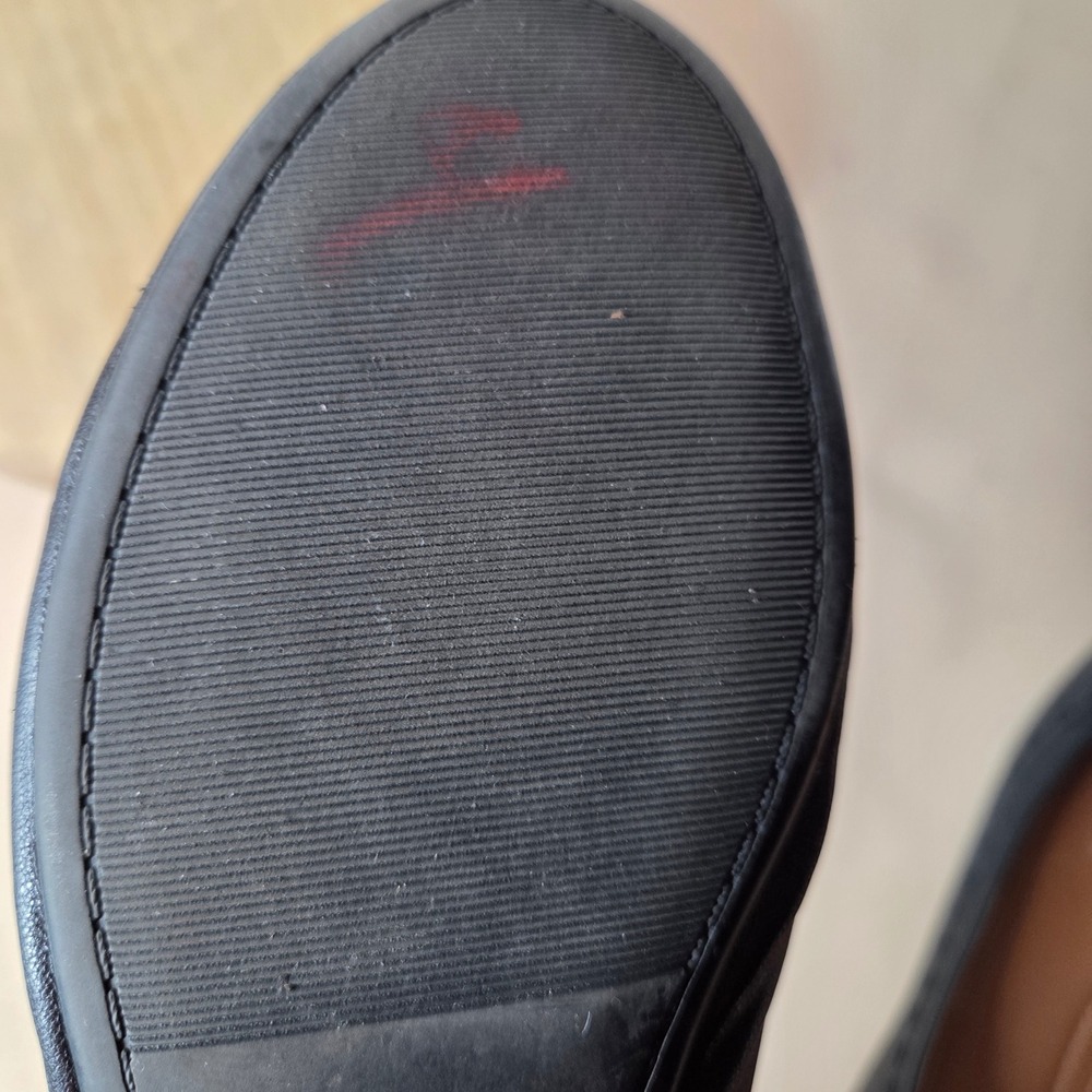 Frye & Co Womens Black Leather Whipstitch Round Toe Ballet Flats Shoes Size 8.5 - Picture 14 of 15
